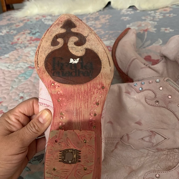 Fry boots Cuadra pink western boots - Picture 7 of 7